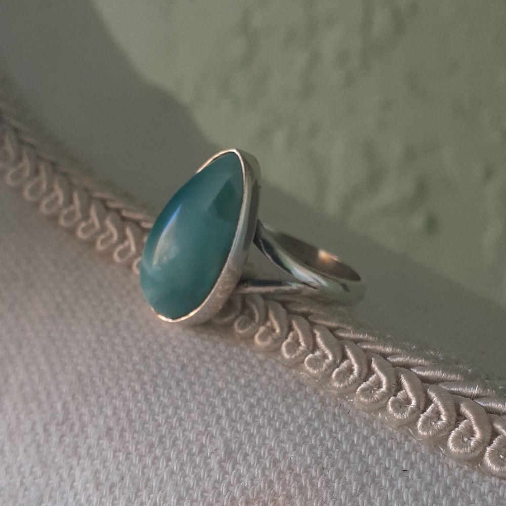 Larimar Teardrop Ring - Picture 3 of 14